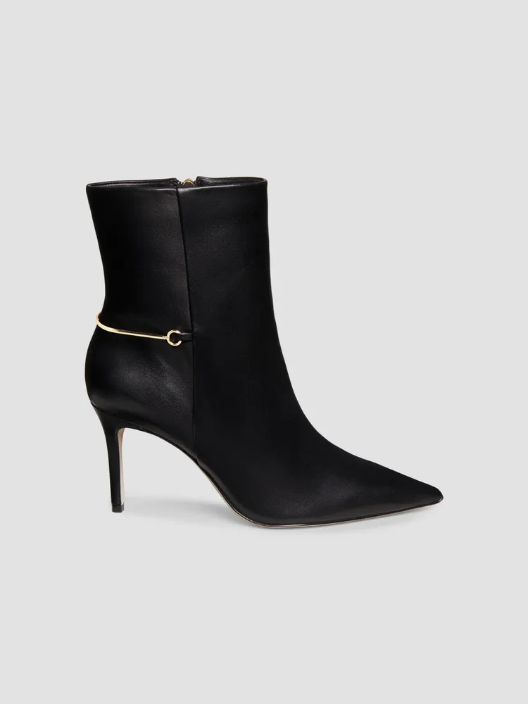 85MM Leather Stiletto Booties