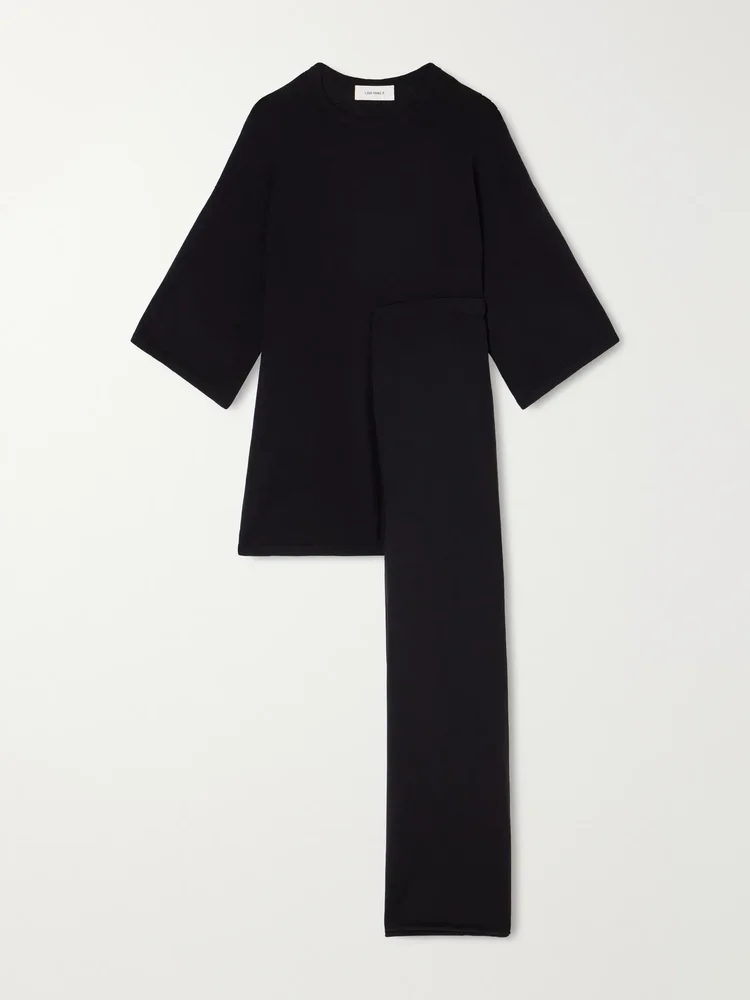 Agnette and Ainsley cotton and cashmere-blend sweater and pants set