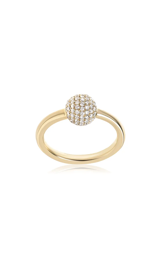 Piercing 14K Yellow Gold Diamond Ring