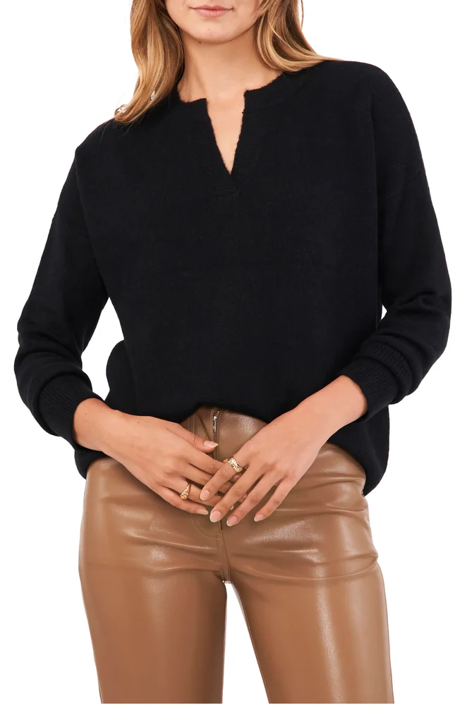 nordstrom.com Drop Shoulder V-Neck Sweater
