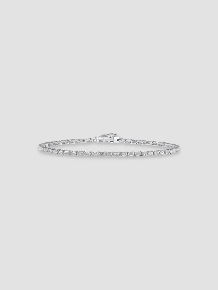 14K White Gold & 1.30 TCW Diamond Tennis Bracelet