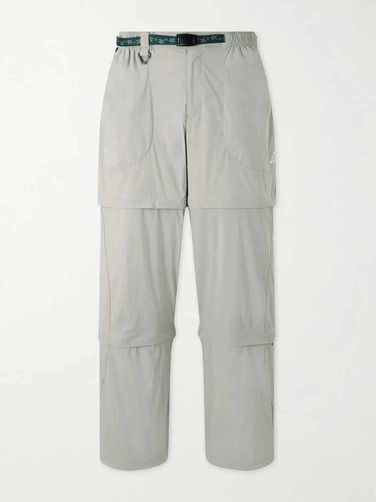 ACG Five Towers 2 Straight-Leg Belted Logo-Print Shell Cargo Trousers