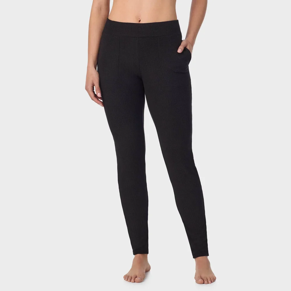 Textured Fleece Thermal Leggings