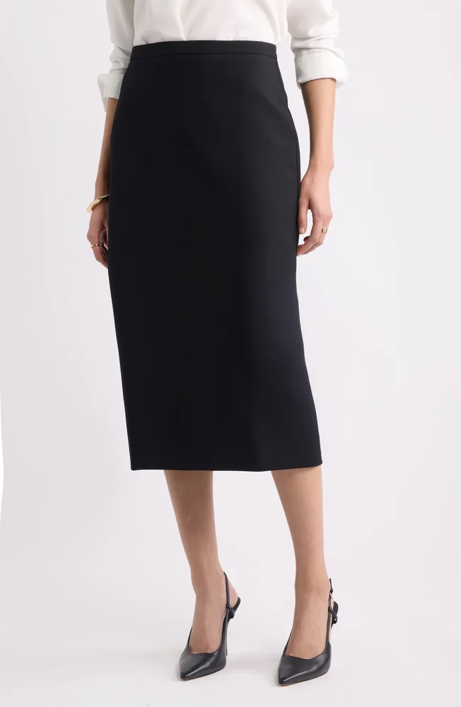 Suiting Column Midi Skirt