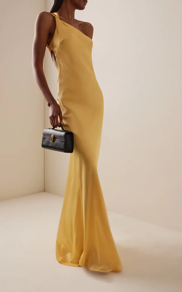 Monique Open-Back Satin Gown