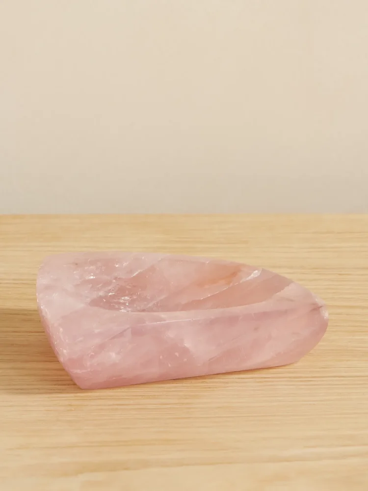 Rose quartz trinket dish
