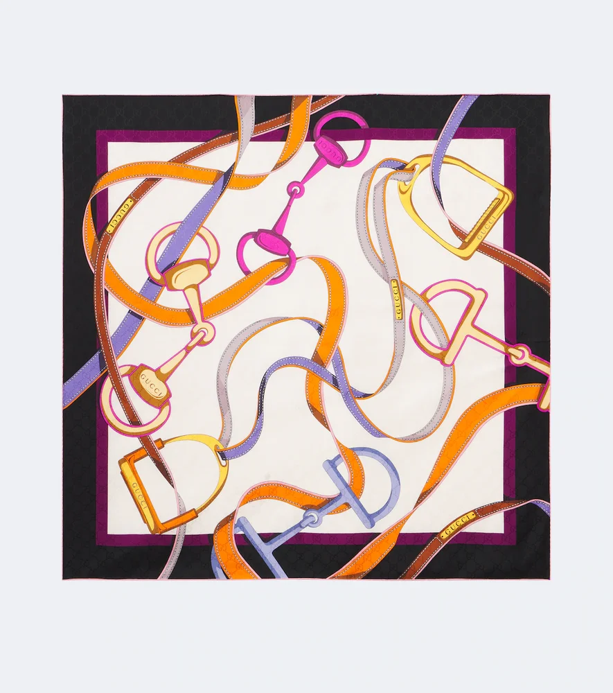 Printed Silk Twill Scarf