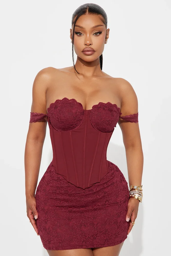 Kiss Goodbye Lace Mini Dress