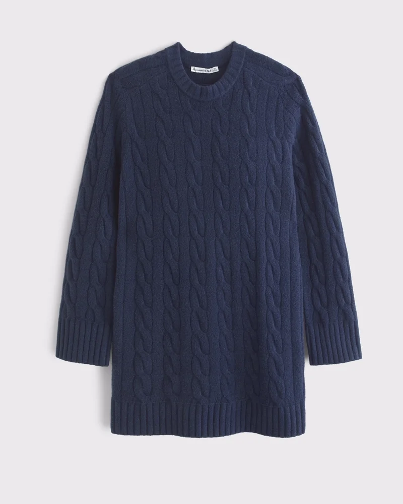 Madeline Cable Mini Sweater Dress