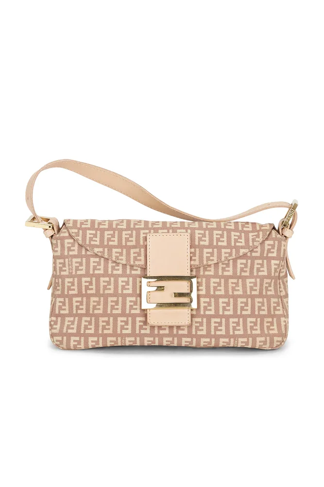 Fendi Zucchino Baguette Shoulder Bag