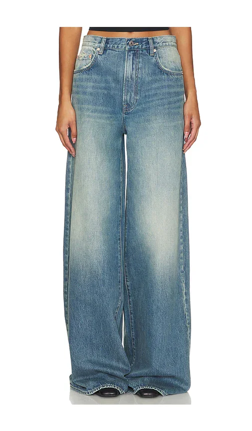Luna Mid Rise Baggy Wide Leg Jeans