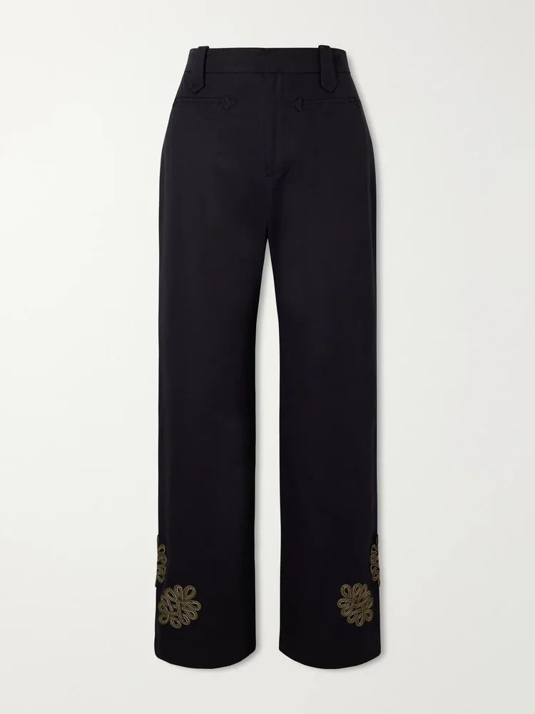 Looped Frog wide-leg jeans