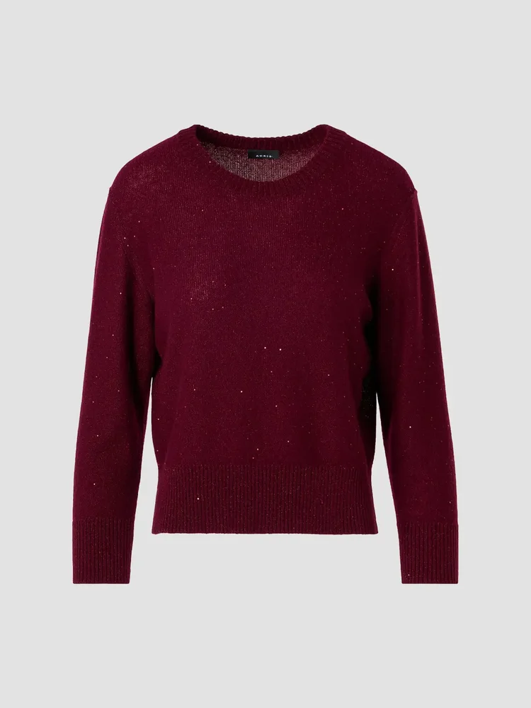 Sequin Cashmere Crewneck Sweater