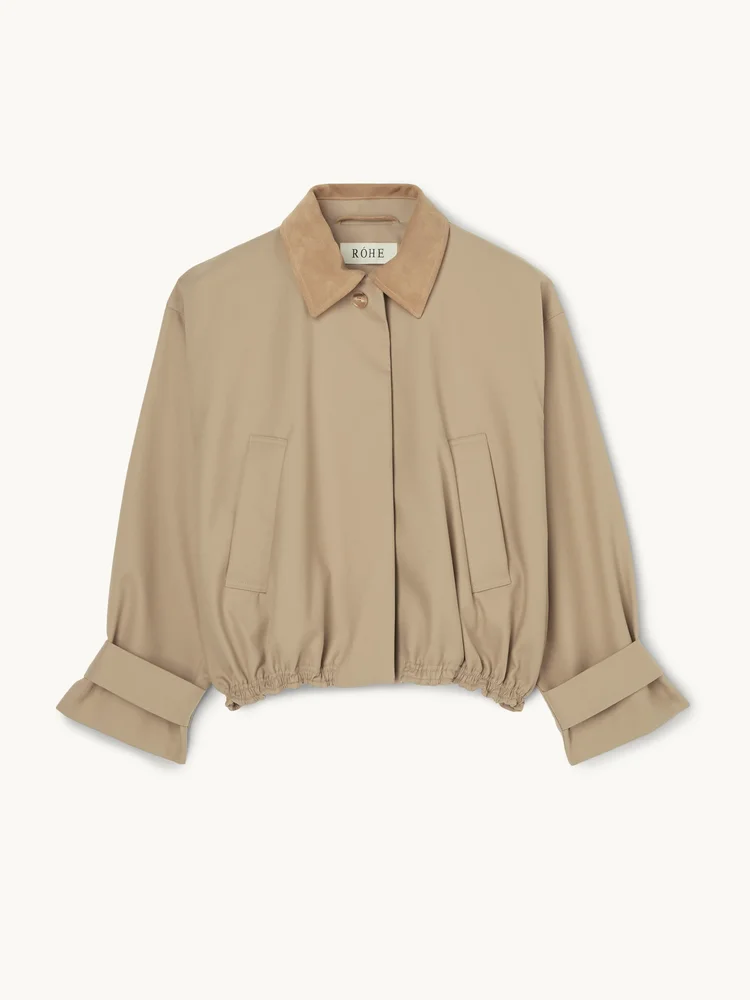 Suede Collar Blouson Jacket