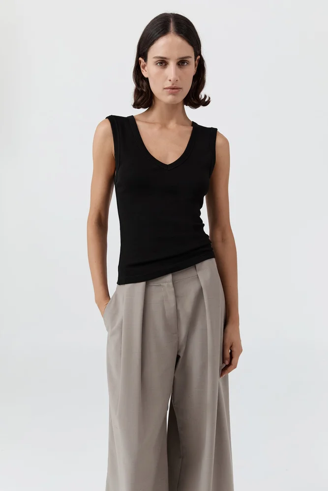 Organic Cotton 90s Top - Jet Black