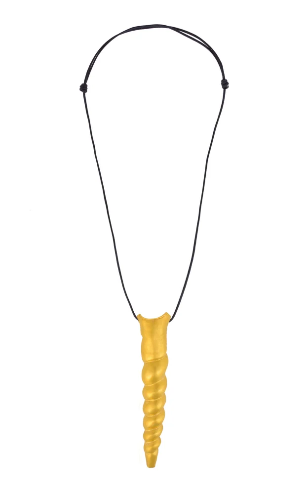 Tumi 24K Gold-Plated Leather Necklace