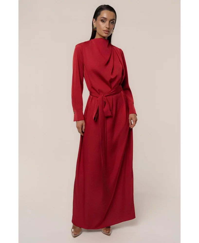 Victoria Satin Maxi Dress