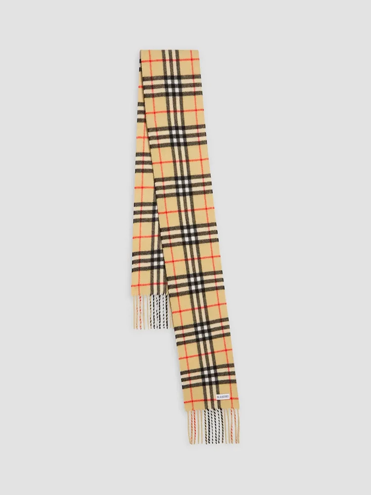 Check Cashmere Scarf