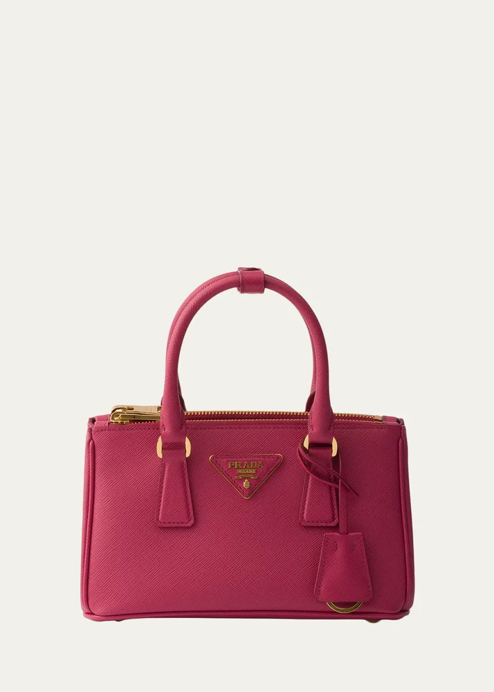 Galleria Mini Saffiano Leather Top-Handle Bag