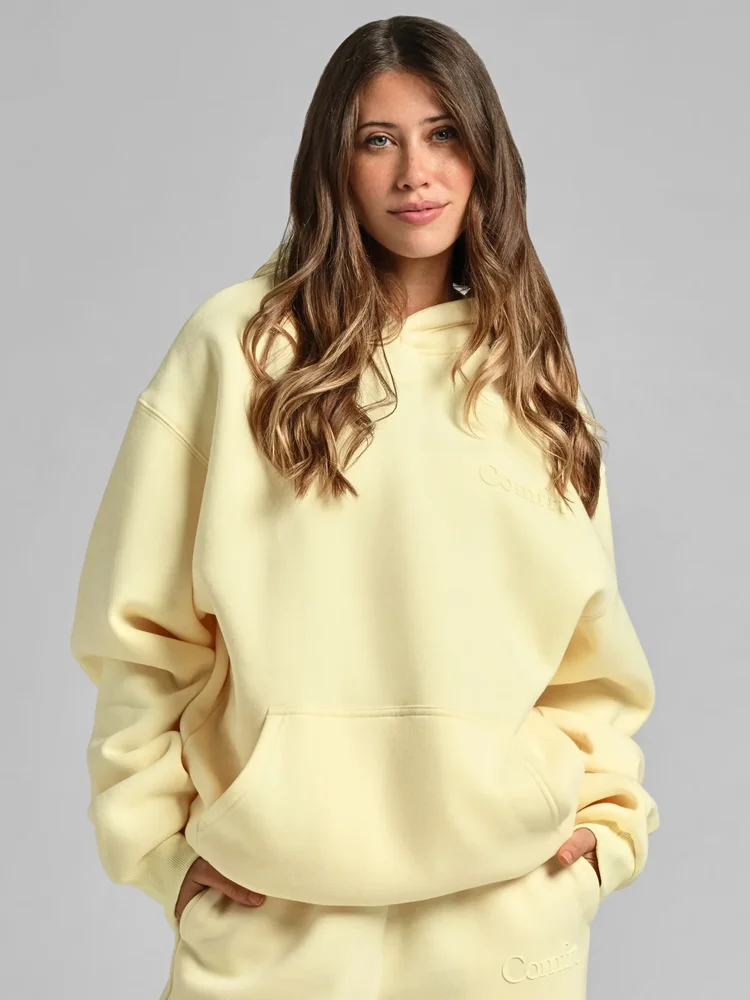 Minimalist Mega Hoodie in Buttercream