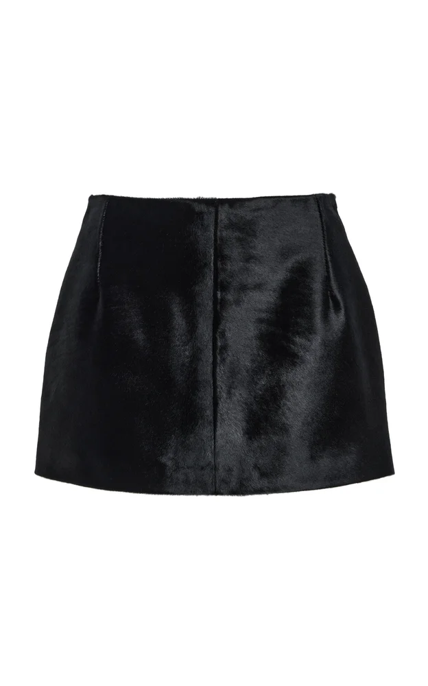 Exclusive Avery Pony Hair Mini Skirt