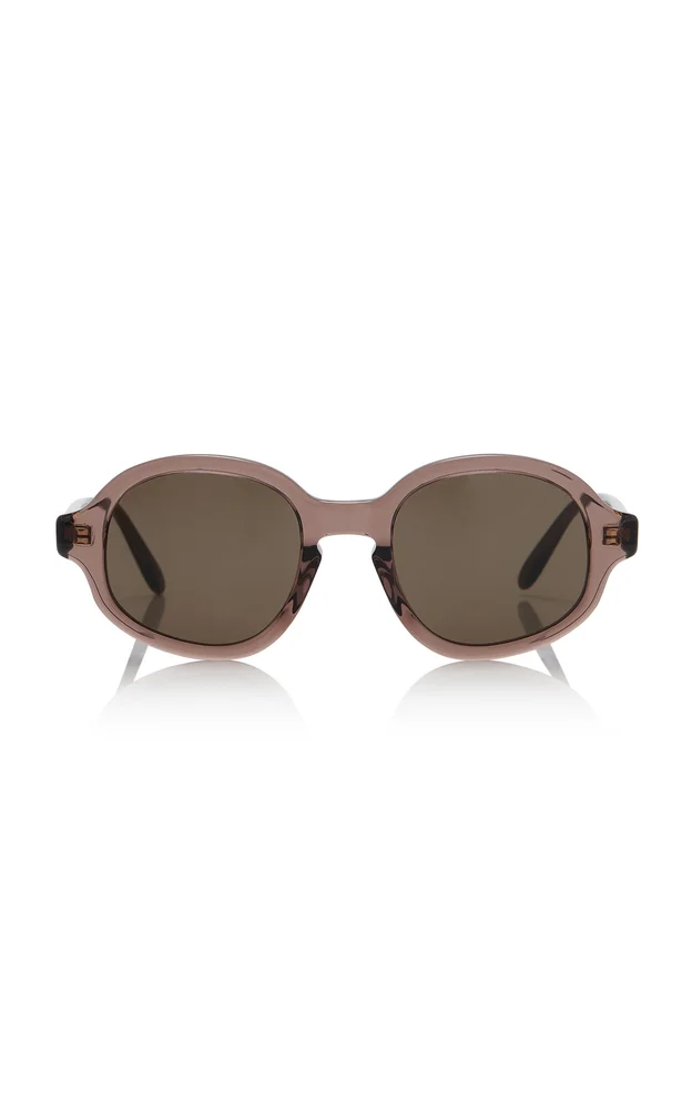 Round-Frame Acetate Sunglasses