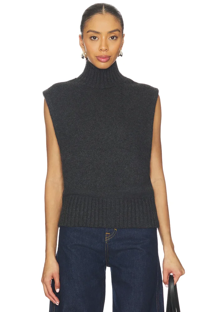 Lynnda Knit Mock Neck Shell