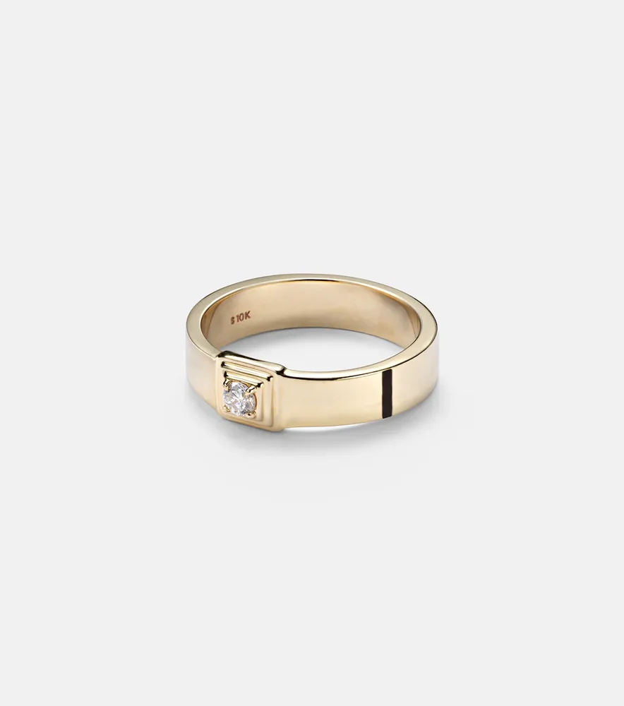 10kt gold ring with diamonds