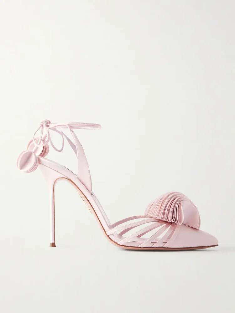 wild bloom embellished 105 satin pumps