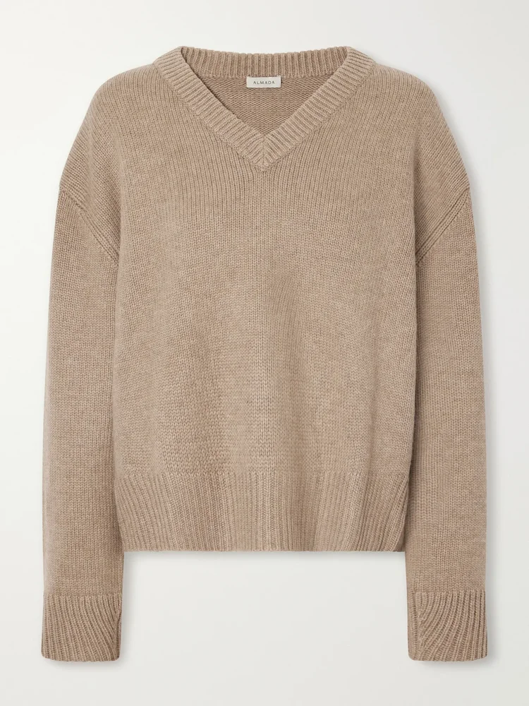 Yara merino wool and cashmere-blend sweater