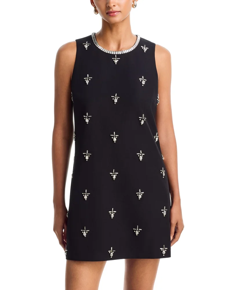 Crystal Embellished Mini Dress - Exclusive