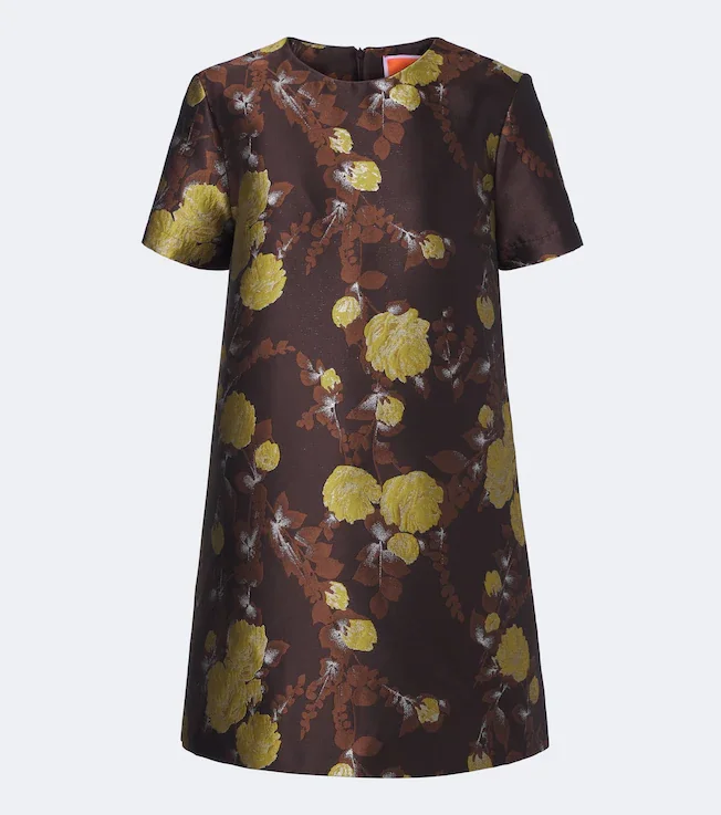 Devon floral jacquard minidress