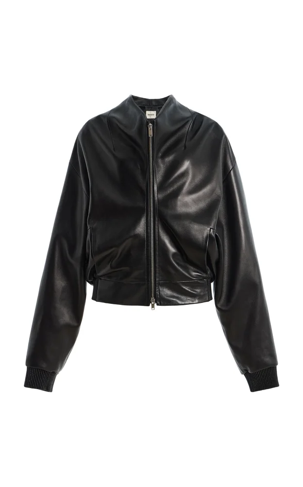 Ixin Leather Bomber Jacket