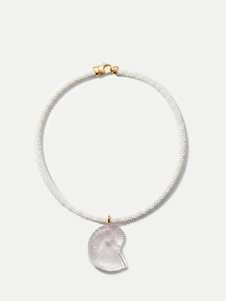 Nautilus Shell Beaded Necklace