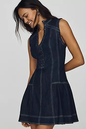Pilcro seamed Denim Mini Dress