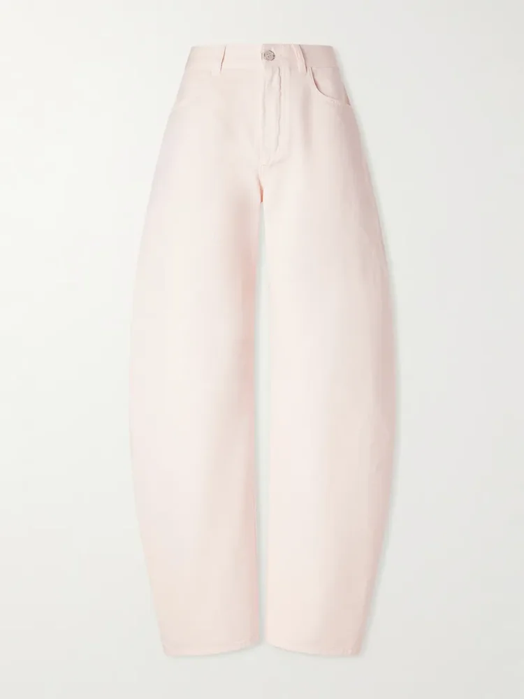 Mid-rise wide-leg jeans