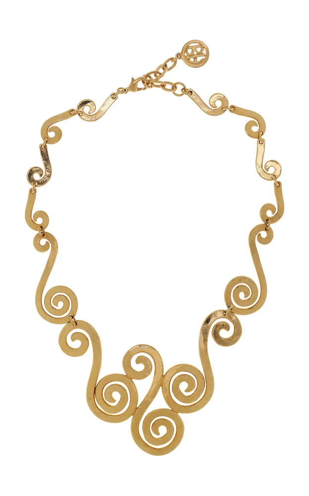 Exclusive Swirls Brass Necklace