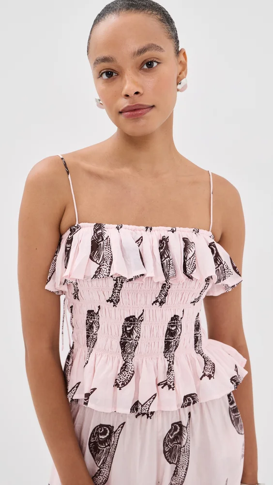 Claire Snail Study Silk Top