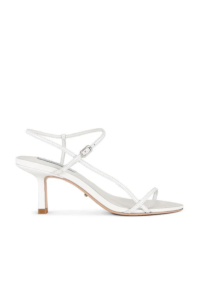 Caprice Heel in White Kid