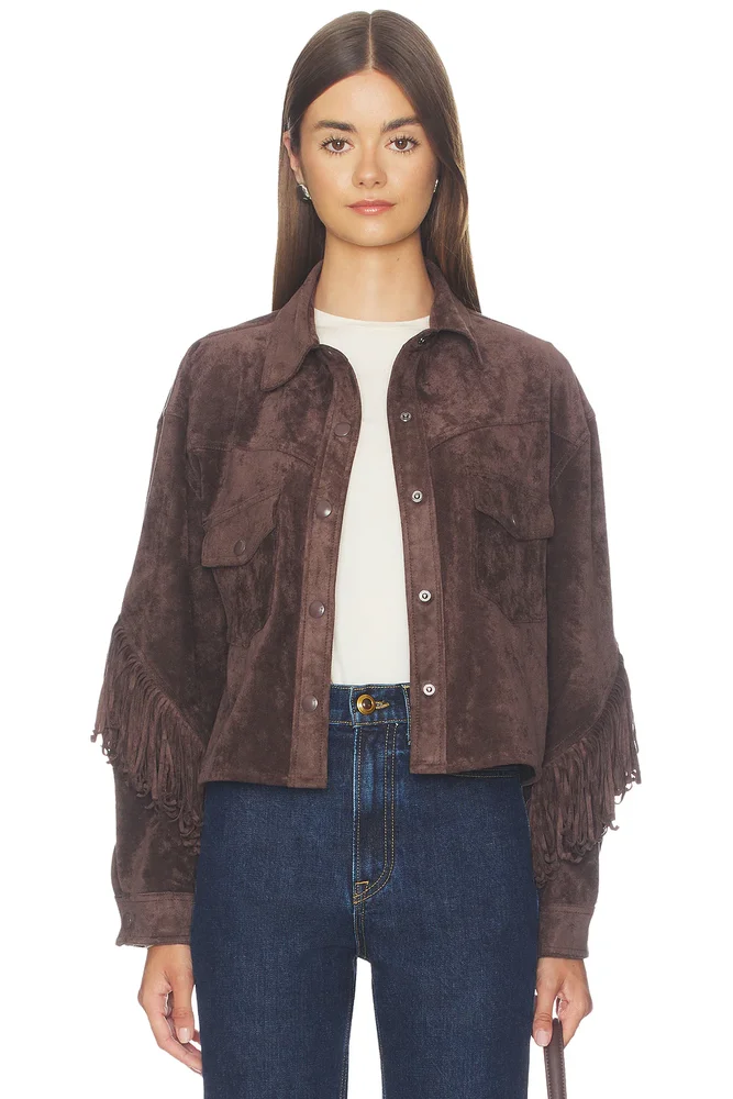 Cropped Fringe Jacket