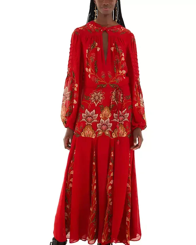 Berry Garden Long Sleeve Dress