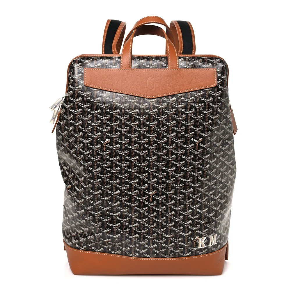 Pre-Owned Goyardine Calfskin Cisalpin Backpack Black Gold