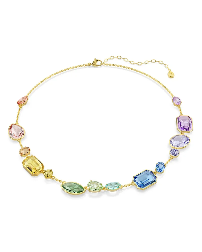 Gema Mixed Crystal Collar Necklace, 14.87-17.75"