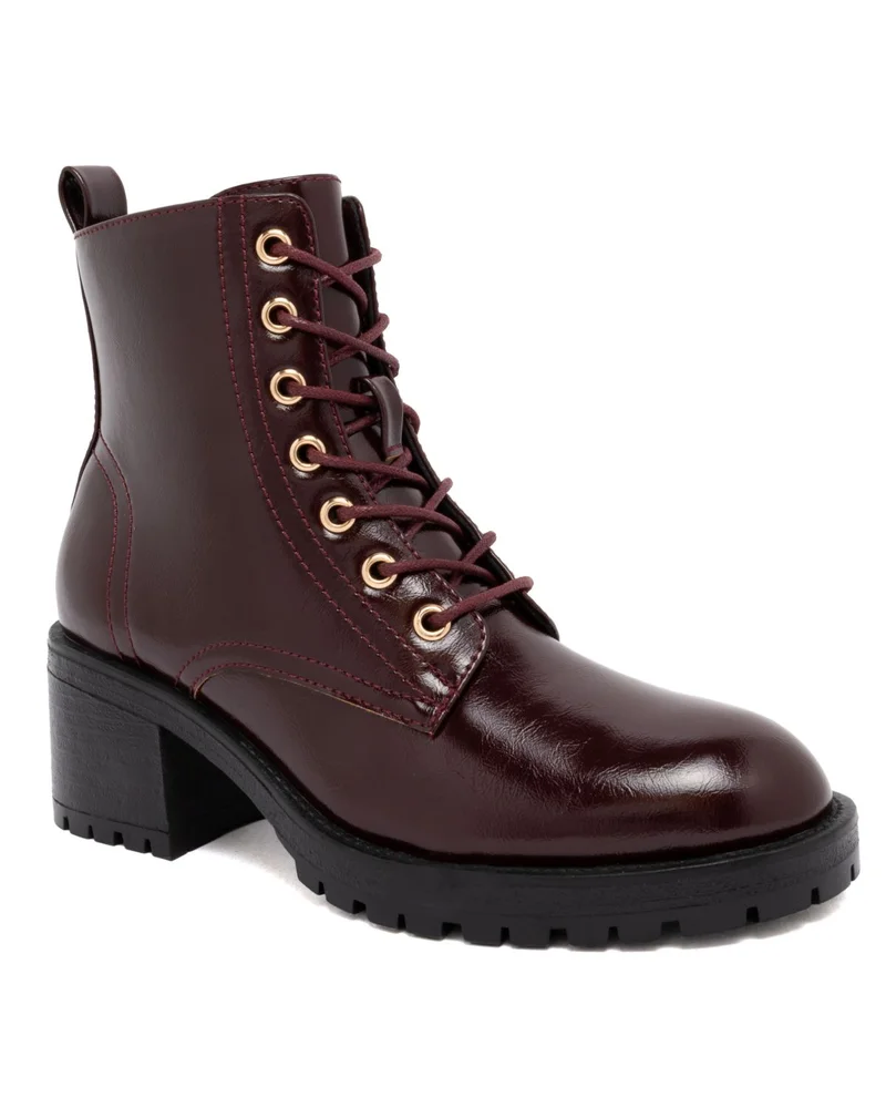 Rosey Lug Sole Lace Up Combat Booties