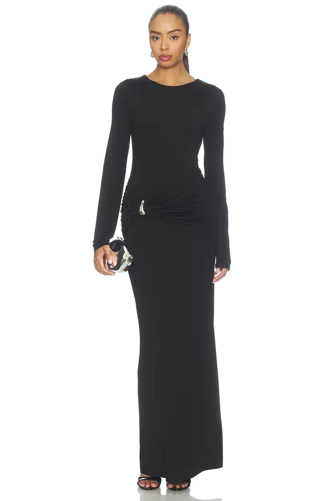 Miro Long Sleeve Gathered Maxi Dress