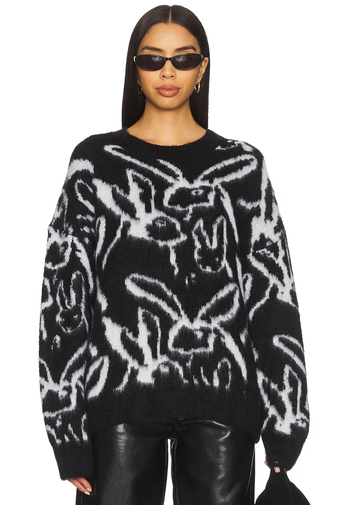 Sketched Bunnies Sweater