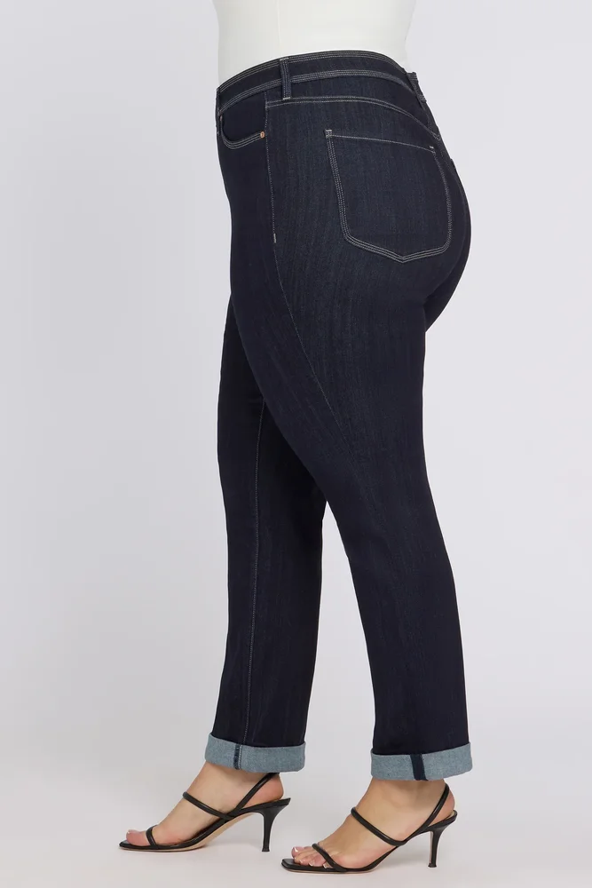 Marilyn Straight Jeans In Plus Size - Morning Tides