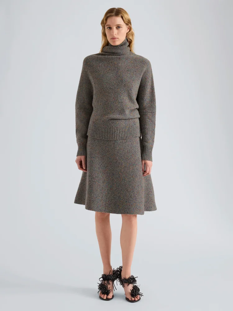 proenzaschouler.com Capucine Skirt in Donegal Knit - Blue Multi