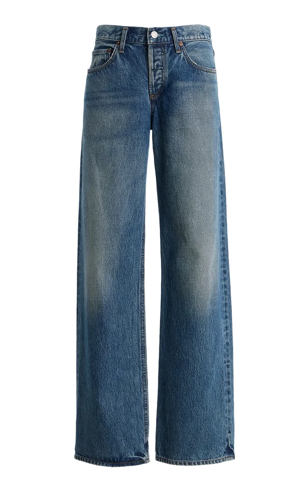 Rigid Low-Rise Loose Jeans