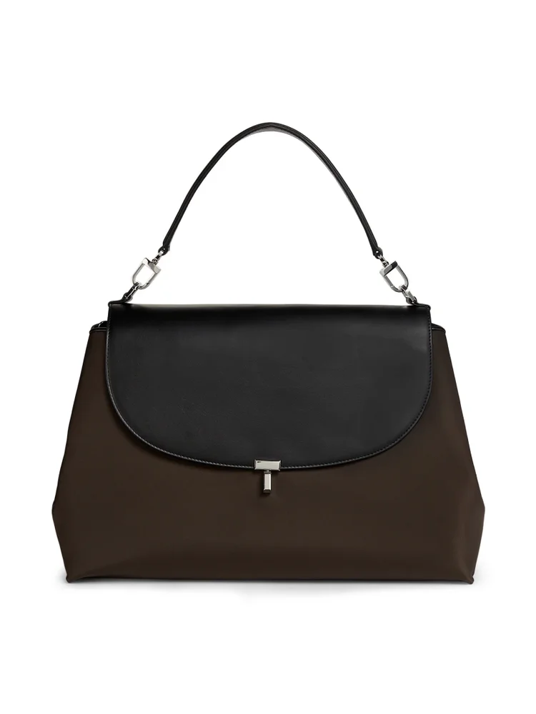T-Lock Nylon & Leather Satchel